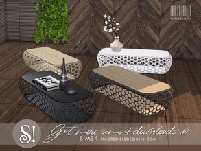 Sims 4 — Solatium Coffee table  by SIMcredible! — by SIMcredibledesigns.com available at TSR 5 colors variations