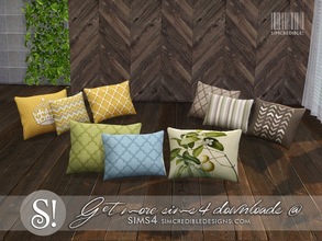 Sims 4 — Solatium cushions by SIMcredible! — by SIMcredibledesigns.com available at TSR 3 colors variations