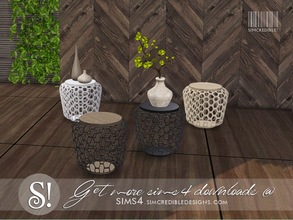 Sims 4 — Solatium End table by SIMcredible! — by SIMcredibledesigns.com available at TSR 3 colors variations