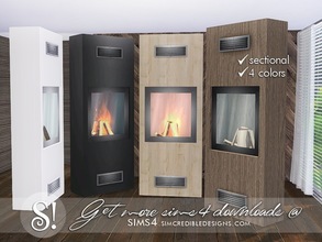 Sims 4 — Solatium fireplace by SIMcredible! — by SIMcredibledesigns.com available at TSR 4 colors variations