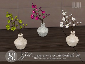 Sims 4 — Solatium plant by SIMcredible! — by SIMcredibledesigns.com available at TSR 3 colors variations