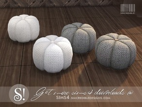 Sims 4 — Solatium pouf by SIMcredible! — by SIMcredibledesigns.com available at TSR 3 colors variations