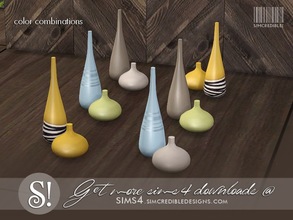 Sims 4 — Solatium vases recolor by SIMcredible! — by SIMcredibledesigns.com available at TSR 5 colors variations