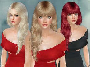 Sims 4 — Lisa - Female Hairstyle by Cazy — Hairstyle for Female, Teen through Elder. All LOD and hats fitted mesh