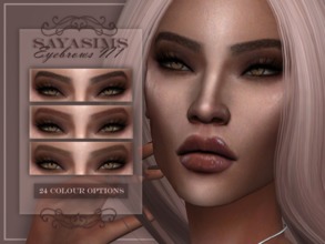 Sims 4 — Eyebrows N1 by SayaSims — 24 Colour options Custom Thumbnail Teen to elder Female/Male Not HQ mod Compatible