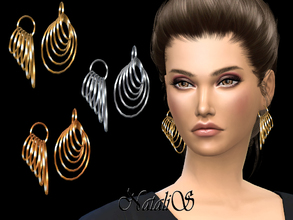 Sims 4 — NataliS_Multi hoops earrings by Natalis — Multi hoops earrings. FT-FA-YA 3 colors.