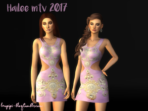 Sims 4 — Hailee MTV 2017 by laupipi2 — Hailee's dress at the MTV red carpet