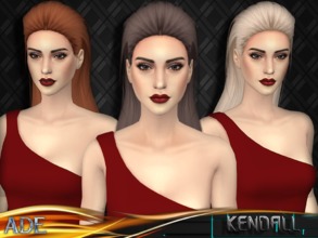 Sims 4 — Ade - Kendall by Ade_Darma — New Hair mesh ll 27 colors + 9 Ombres ll no morph ll smooth bones assignment ll