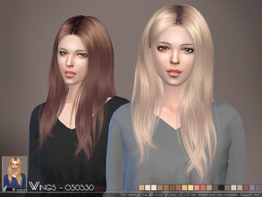 Sims 4 — WINGS-OS0530  by wingssims — This hair style has 20 kinds of color File size is about 9MB Hope you like it!