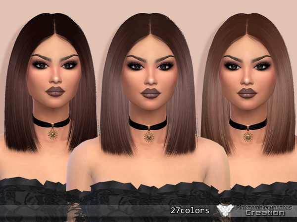Sims 4 — PZC Retexture Nightcrawler Hair Antoinette(Mesh Required) by Pinkzombiecupcakes — Available in 27colors. Hats