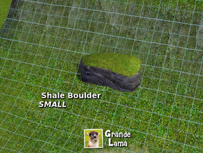 Sims 3 — GrandeLama Shale Grassy Boulder - SMALL by GrandeLama — part of GrandeLama Grassy Boulders set
