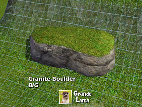 Sims 3 — GrandeLama Granite Grassy Boulder - BIG by GrandeLama — part of GrandeLama Grassy Boulders set