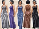 Sims 4 — Chiffon Starburst Dress by Dgandy — A silk evening gown with a chiffon cover in a starburst design.