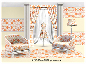 Sims 3 — 8 of Diamonds_marcorse by marcorse — Geometric pattern - 8 diamond shapes in a roughly circular design in