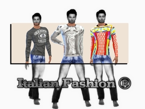 Sims 4 — Italian spring man by massy76it2 — Cotton t-shirt 3 models For men, Life-lovers in the city