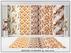 Sims 3 — Bespoke in Brown_marcorse by marcorse — Five selected Fabric patterns in varying shades of brown. [If you do not