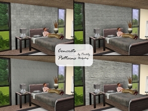 Sims 3 — Concrete Patterns by Prickly_Hedgehog — Modern concrete patterns for walls or floors. All come in both