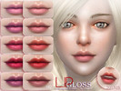 Sims 4 — S-Club LL ts4 Lip 201703 by S-Club — Lipgloss 20 colors for female, enjoy, thank you.