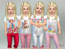 Sims 4 — Toddler Set GP02 by lillka — Toddler Set GP02 This 2 part set includes shirt and leggings for toddler girls New