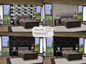 Sims 3 — Geometric Patterns set 2 by Prickly_Hedgehog — Geometric patterns to decorate your sims walls or whatever you