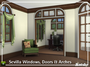 Sims 4 — Sevilla Windows, Doors and Arches by Mutske — These type of windows and doors are based on spanish influences,