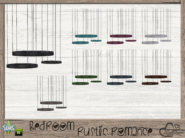 Sims 4 — Bedroom Rustic Romance Ceilinelight Medium Wall by BuffSumm — Part of the *Bedroom Rustic Romance* ***TSRAA***