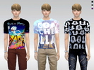 Sims 4 — OnCue Graphic Tees by McLayneSims — Standalone item 5 Swatches No recoloring Please don't upload my works to any