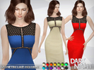 Sims 4 — Geometric Lace Midi Dress by DarkNighTt — Geometric Lace Midi Dress Have 14 colors. Game Mesh. Handpainted