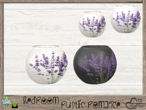 Sims 4 — Rustic Romance Lavender Set Bowl by BuffSumm — Part of the *Bedroom Rustic Romance* ***TSRAA***
