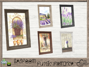 Sims 4 — Rustic Romance Lavender Set Frame v1 (Painting) by BuffSumm — Part of the *Bedroom Rustic Romance* ***TSRAA***