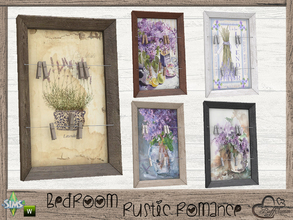 Sims 4 — Rustic Romance Lavender Set Frame v2 by BuffSumm — Part of the *Bedroom Rustic Romance* ***TSRAA***