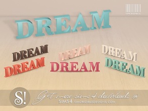 Sims 4 — Jules Dream sculpture in English by SIMcredible! — by SIMcredibledesigns.com available at TSR 3 colors