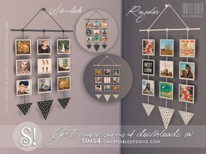 Sims 4 — Jules wall pictures by SIMcredible! — by SIMcredibledesigns.com available at TSR 4 colors variations