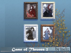 Sims 4 — Game of Thrones 2 by Ineliz — A set of portraits of the characters from the Game of Thrones.
