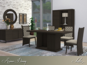 Sims 4 — Ariana Dining  by Lulu265 — The Ariana Dining Set will bring a stylish charm to your dining room. It comes in 3