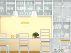 Sims 4 — Small Spaces Set by DOT — Small Spaces Set. Modern and Contemporary dining area for Small Spaces with upper