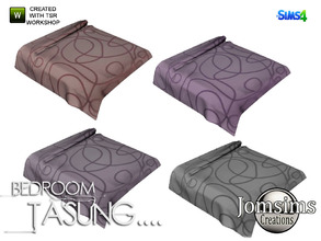 Sims 4 — tasung blanket bed by jomsims — tasung blanket bed