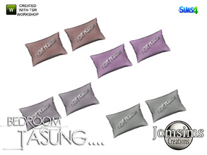 Sims 4 — tasung double cushions deco for bed by jomsims — tasung double cushions deco for bed