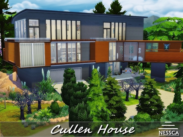 Sims 4 — Cullen House by Nessca — Cullen House is a house inspired by Twilight saga. My aim was to make him friendly to
