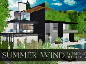 Sims 3 — Summer Wind by Prickly_Hedgehog — Here is a modern home built for comfort and style. Up to 4 sims can live in