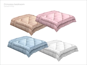 Sims 4 — [Princess Bedroom] - double bed blanket by Severinka_ — Blanket with lapel for double bed From the set 'Princess