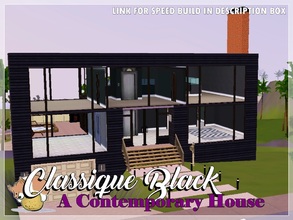 Sims 3 — Classique Black: A Contemporary House by PotatoCorgi — The perfect house for the hardworking Sim! However, aside