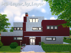Sims 4 — MB-Layer_by_Layer    by matomibotaki — Moden and stylish family home, in cube design and contrast colors,
