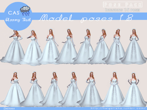 Sims 4 — Model poses 18 Posepack and CAS by HelgaTisha — Model poses 18 Dresses Pose pack - Including 15 poses - All in
