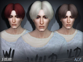 Sims 4 — Ade - Jeonghan by Ade_Darma — New Hair mesh ll 27 colors ll Support HQ mod ll no morph ll smooth bones