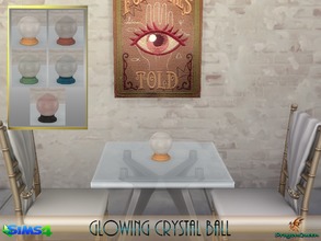 Sims 4 — Glowing Crystal Ball by DragonQueen — The pulsating glow contained in this crystal ball is amazing! What is it?