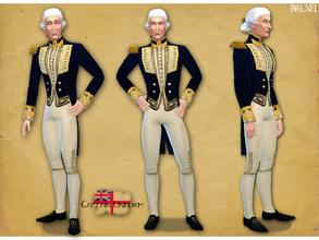 Sims 4 — Bruxel - Royal Navy Captain Uniform by Bruxel — A uniform worn by the British Captains of the royal navy around