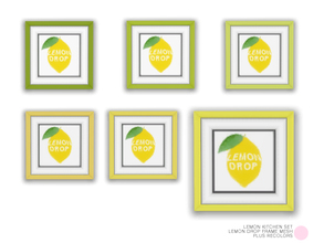 Sims 4 — Lemon Drop Frame Mesh by DOT — Lemon Drop Frame Mesh by DOT of The Sims Resource
