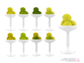 Sims 4 — Lemon Tall Bowl Mesh by DOT — Lemon Tall Bowl Mesh by DOT of The Sims Resource