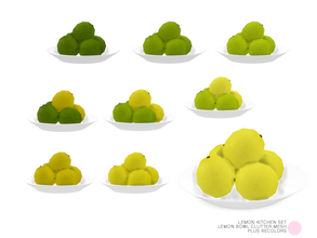 Sims 4 — Lemon Bowl Clutter Mesh by DOT — Lemon Bowl Clutter Mesh by DOT of The Sims Resource
